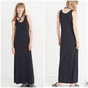 💋Madewell Charcoal Jersey Maxi tank Dress size XS